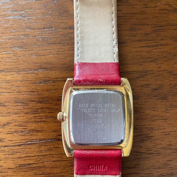Anne Klein Red Leather Quartz Watch - Picture 4 of 4